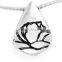 The Welcomed Gift & Crafts Rose Printed Water Drop Stainless Steel Cremation Urns Pendant Shows Your Handsome Sense
