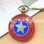 Men size antique color captain America pocket necklace watch