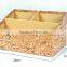 Office Cork Desk Organizer Stationery storage holder with Wood Grain