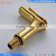 Golden Brass Deck Mounted Single Handle Single Hole Bathroom Waterfall Basin Mixer Tap