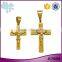 Kindy Jewelry JCN0318 big and small stainless steel Jesus cross necklace pendant