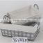 China factory wholesale cotton hamper picnic basket with metal handle