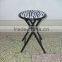 Living Room Furniture Metal Folding Stool Children Chair With PVC Cushioned Seat