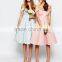 OEM Manufacture Offer Shoulder Woman Dress With Multi Ruffle
