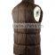 Men's 100% nylon fabric outdoor warm cotton padded stand collar a sleeveless jacket