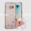 Luxury electroplate frame flowers For samsung galaxy S7
