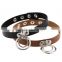 Women Classic Gothic Punk PU Leather Neck Ring Emo Slave Choker Collar Necklace