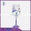 Machine made Colorful Globlet wine glass with thin stem