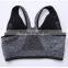 Women's Strech Removable Pads Front Zipped Comfort Sport Bra