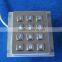 12 keys metal customizable 4x3 keypad with rear panel mounting