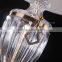 Brush Brass Crystal Vintage Table Lamp with Off White Fabric Lampshade 2297