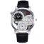 SKONE 9274 hot selling transparent multiple time zone watch