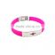 2016 funny custom made silicone bracelets with metal buckle