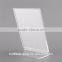 Acrylic stand menu holder, restaurant menu holder 5x6, plastic menu holder