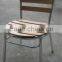 armless aluminum wooden chair dining chair for sales (YC058)
