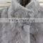2015 New fashion women mink fur coat with grey color