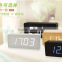 Hot sales home decoration MDF+PVC gift and promotional wooden led clock