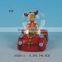For 2016 christmas party decoration,resin christmas water globe with reindeer figurine