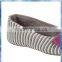 grey and cream stripe knitted Ballet Slippers for women