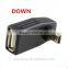 Up Down Right Left Angle 90 Degree USB A Female to Mini B 5Pin Male Adapter Converter Plug