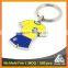 China Supplier two sided soccer golf souvenir printing promo keychain