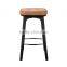 BS008A Yellow leather bar stool