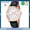 FS FLOWER - 44mm High Quality Genuine Leather Strap Watch Stainless Steel Back 5 ATM WaterResistant