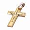 Wholesale Punk Necklace Jewelry Titanium Steel Gold Hollow Cross Scaved JESUS Letter Laciness Pendant Chain Necklaces Believer