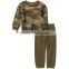 new arrival 80%cotton 20%polyester fashion kids fleece outfits set