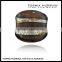 Black Silver Foil Lampwork Murano Glass Finger Rings