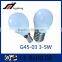 2016 Hot Sale G45-03 3W 4W 5W 220-240V E27 Led Light Bulb