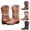 black tan brown cowgirl&cowboy genuine leather western boots wholesale