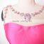 OEM Exquisite pink beaded woven one piece girls party dresses
