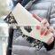 2015 Hot Fashion Women Wallets Flowers Printing PU Leather Long Wallets Portable Change Purse Delicate Casual Lady Cash Purse