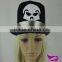 Black tall hat magic show hat halloween party cap with stamp skull