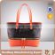 5134- Fancy faux leather women big shopping tote bags with double top handle
