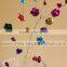 Beautiful Hanging Acrylic Rose Flower Branch Crystal Spray for Christmas Decoration