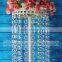 30*20*150cm white wedding table crystal beaded chandelier stand for centerpiece decration