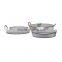3 Piece Set Gray Large Round Galvanized Tray