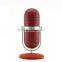 Metal Stand Mic Microphone Shape Wireless Stereo Bluetooth Capsule Speaker Mini Pill Bluetooth Speaker