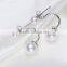 Charm Double Sided Pearl Puddles Earrings Silver 925 Material