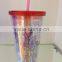 023 plastic straw mug
