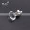 1 1/4 inch clear zinc alloy polished chrome crystal knob