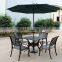 2016 Best Selling Home Decor 5-Piece Gaffey Cast Aluminum Outdoor Dining Set, Black Sand