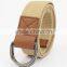 Fashion Hot Sale Military Double D Ring Canvas Belt Buckle
