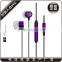 new design colorful metal earphone and free samples offered