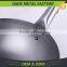 Silvery Wooden Single Handle Wok Kitchen Cookware Set