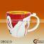 Children's day kids gift set with ceramic white rabbit water cups