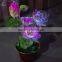 Color changing fiber optic flower vase lights, xmas decoration flower lights supplies