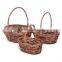 willow material cheap wooden wicker fruit basket
